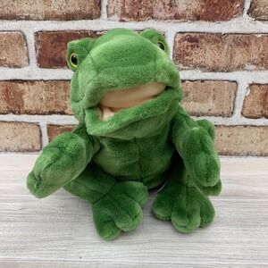 VTG Croaker Frog Hand Puppet Plush Toy Item